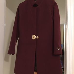 Custom Burgundy Coat NWOT